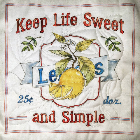Summer Farm Stand Potholders: Lemons - Red Mitten