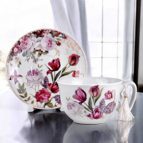 Tulip Tea/Coffee set with Cup and Saucer, in Gift Box