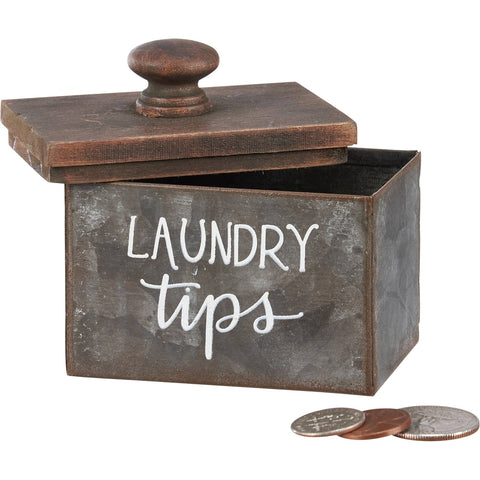 Dryer Sheets Laundry Tips Bin, Set of 2 - Primitives by Kathy