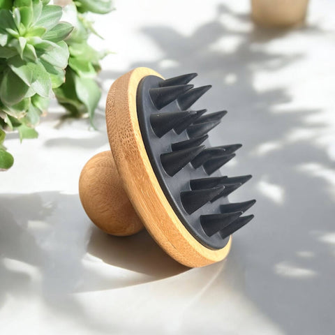 Bamboo and Silicone Scalp and Body Massager - Bamboo Switch