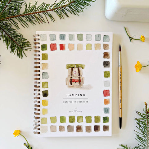 Camping Watercolor Workbook - Emily Lex Studio