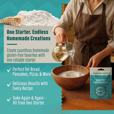 Organic Sourdough Starter, 12 gram, Non-GMO Gluten-Free - My Rustic Roots