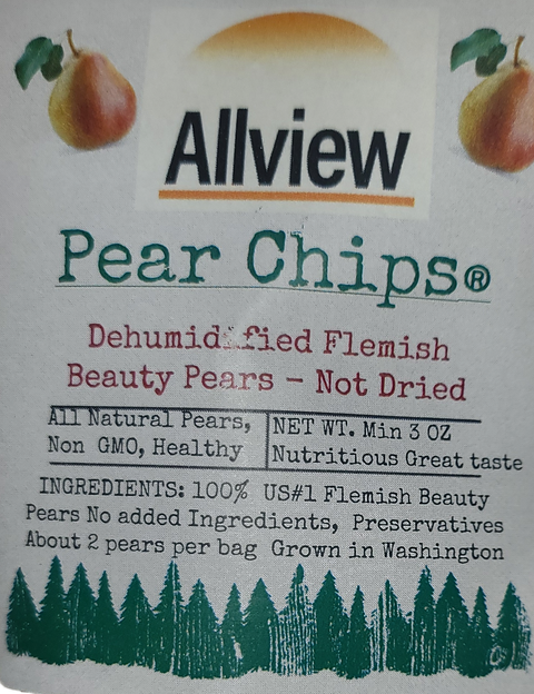 Pear Snack Flemish Beauty dehumidified - ALLVIEW ORCHARDS