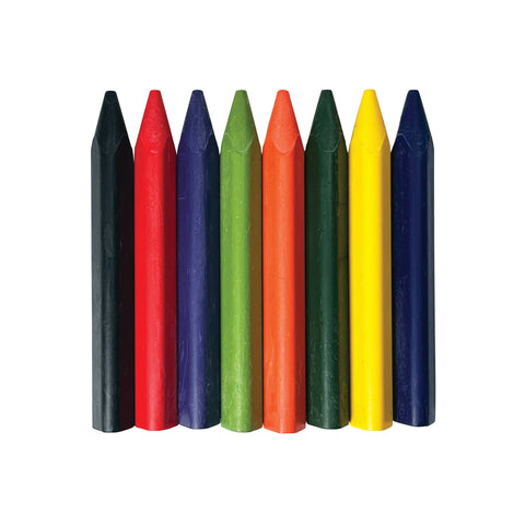 Beeswax Crayons, 8 XL Natural Non-Toxic Colors - elseware unplug / eco-kids