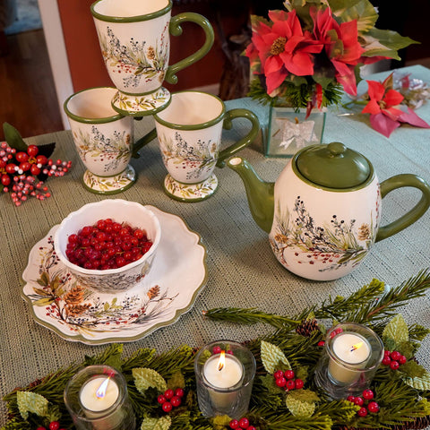 Winters Forest Christmas Ceramic Mug 16 oz - Certified International