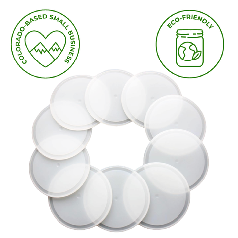 Wide Mouth Sealing Lid Liners, Platinum Cured, Leak Proof Silicone - Mason Jar Lifestyle