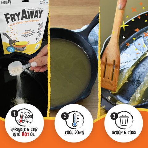 FryAway Cooking Oil Solidifier - Pan Fry, 3.5 oz - FryAway