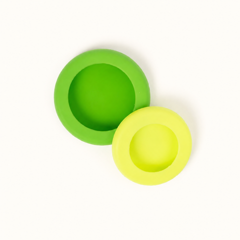 Reusable Silicone Citrus Savers: Fresh Green, Set of 2 - Food Huggers