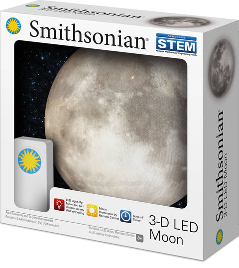 Smithsonian 3D LED Moon, 7 in - Toysmith
