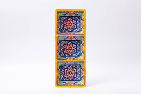 3-Section Taco Tray, Yellow - Prepara