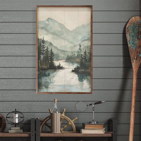 Mountain River View, 10"x16", Wall Art - Kendrick Home