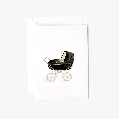 Baby Carriage Mini Notecard, 2.5" x 3.5" - Emily Lex Studio
