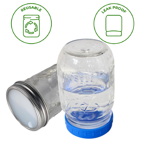 Wide Mouth Sealing Lid Liners, Platinum Cured, Leak Proof Silicone - Mason Jar Lifestyle