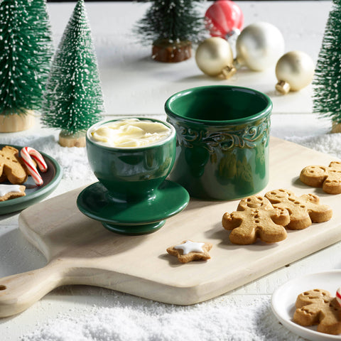 The Original Butter Bell® Crock, Antique Emerald