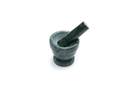 Marble Mortar and Pestle, Green, 3.5"x 3.5" - Fox Run Brands