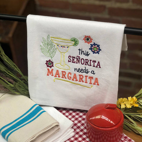 Aunt Martha's® Dirty Laundry Tea Towel - Señorita Margarita - Colonial Patterns, Inc.