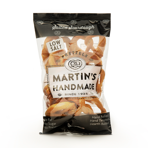 Martins Handmade Pretzels - Handmade Pretzels, Unsalted - 8oz Bags
