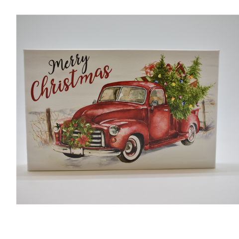 6 pc Premium Chocolates in Holiday Truck Box, 3.5 oz - Spokandy Chocolatier