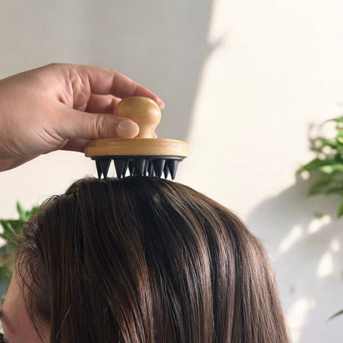 Bamboo and Silicone Scalp and Body Massager - Bamboo Switch