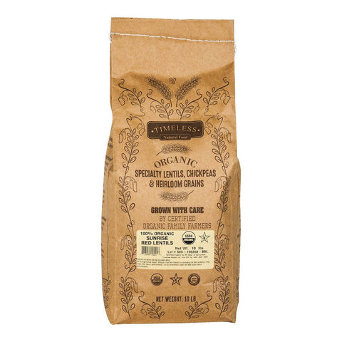 Organic Sunrise Red Lentils, $6.00/lb - Timeless