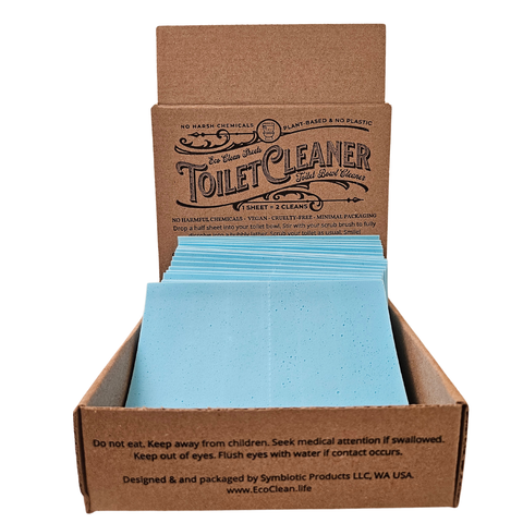Eco Clean Toilet Bowl Cleaner Sheets, 100 Sheets - Symbiotic Products LLC