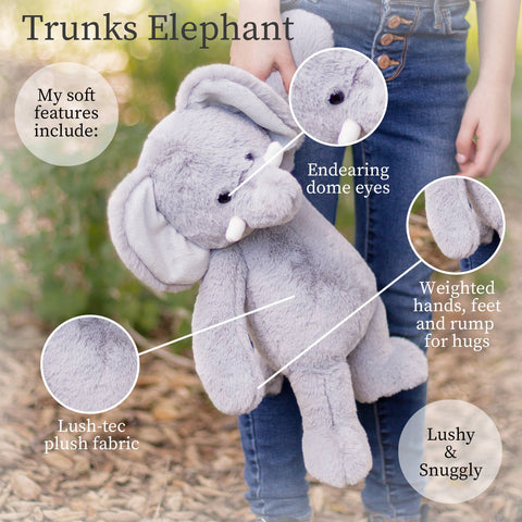 Trunks Elephant Lushee Plush, 16" - Beverly Hills Teddy Bear Company
