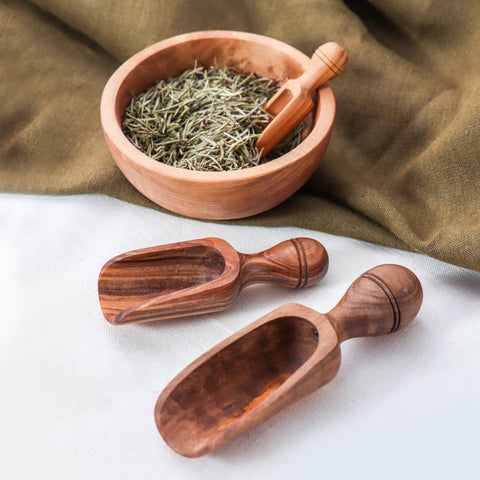 Olive Wood Scoop, 2.4" - ArtisRaw