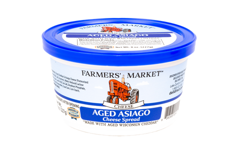 Wisconsin Cheese Spread Farmers Market Shelf Stable, 8oz: Aged Asiago - Merchandise Unlimited