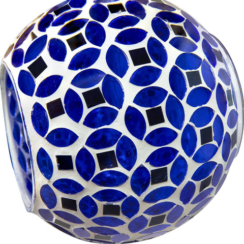Lavender Mosaic Glass Fly-Through Hanging Bird Feeder, 6" - Sunnydaze Decor