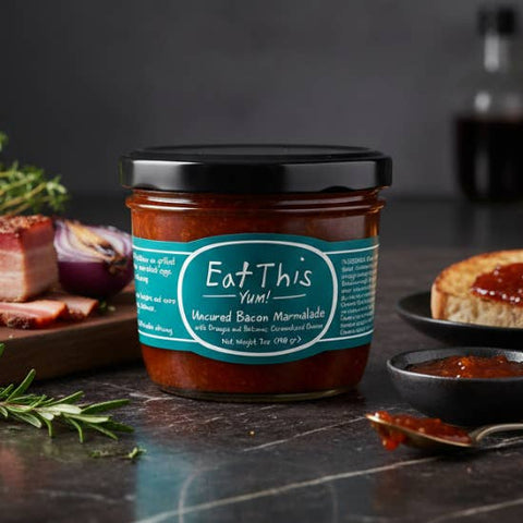 Uncured Bacon Marmalade, Burger Spread, 7 oz - Eat This Yum