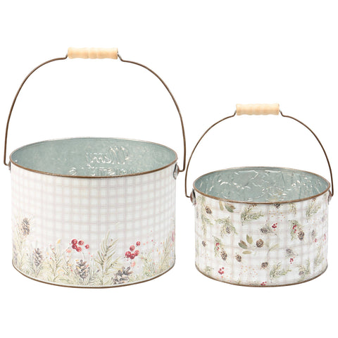Merry Christmas Greens Bucket Set - Primitives by Kathy