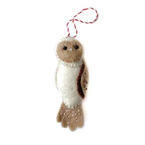 Owl Felt Wool Christmas Ornament - Ornaments 4 Orphans