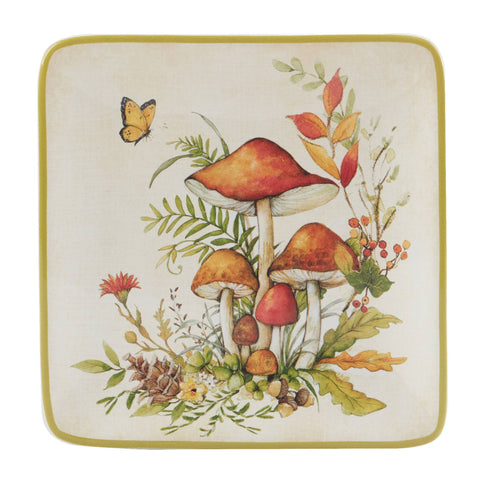 Woodland Critters Fall Canape Plate 6 in Assorted - Certified International