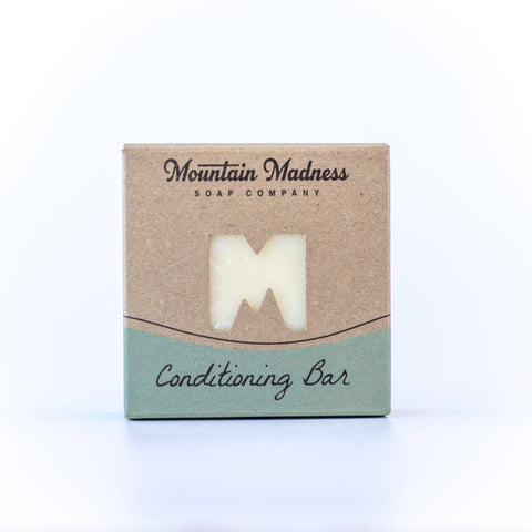 Solid Hair Conditioning Bar, Cocoa Butter & Jojoba - Mountain Madness Soap Co.