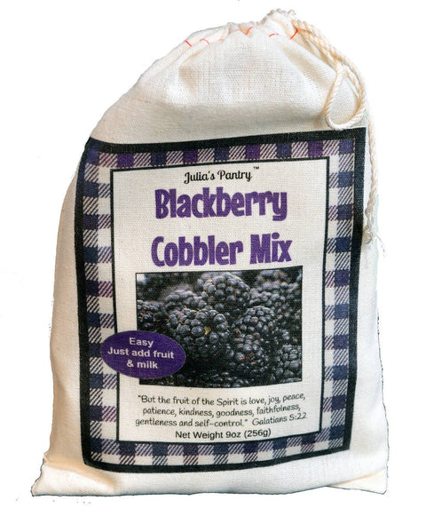 Blackberry Cobbler Mix, 9 oz Cloth Bag - Julia's Southern Foods, LLC