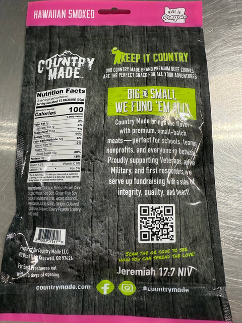 Hawaiian Chicken Jerky, 3 oz - Country Made