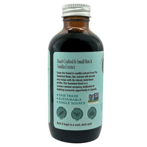 Pure Vanilla Extract, Single-Origin, 4 fl oz - The Sweetest Bean