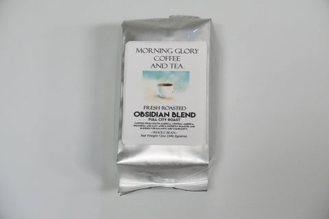 Obsidian Blend, Full Bodied Coffee: 12 oz, Whole Bean - Morning Glory Coffee