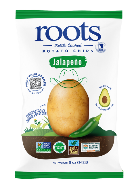 Jalapeno Kettle Potato Chips, 5oz - Roots Potato Chips