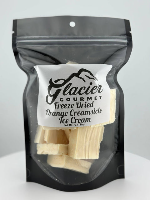 Freeze Dried Orange Creamsicle Ice Cream, 3oz Bag - Glacier Gourmet