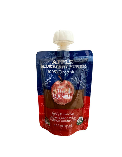 Apple Blueberry Puree, Organic: 3.5oz - Sauk Farm
