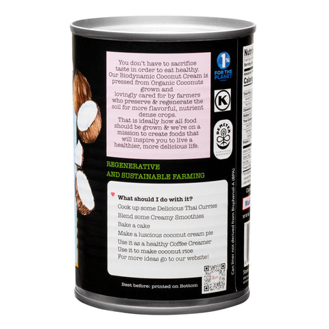 Biodynamic & Organic Coconut Cream - Mike's Organic Curry Love