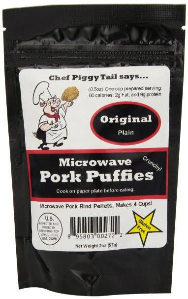 Microwave Pork Rinds Original, 2 oz Bag - Julia's Southern Foods, LLC