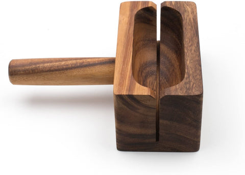 Ironwood Bagel Miter, Acacia Wood, 7" x 5.5" x 2.5" - Fox Run Brands