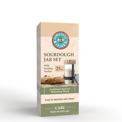 Sourdough Starter Jar Kit, +1 Bonus Bag of Starter - My Rustic Roots