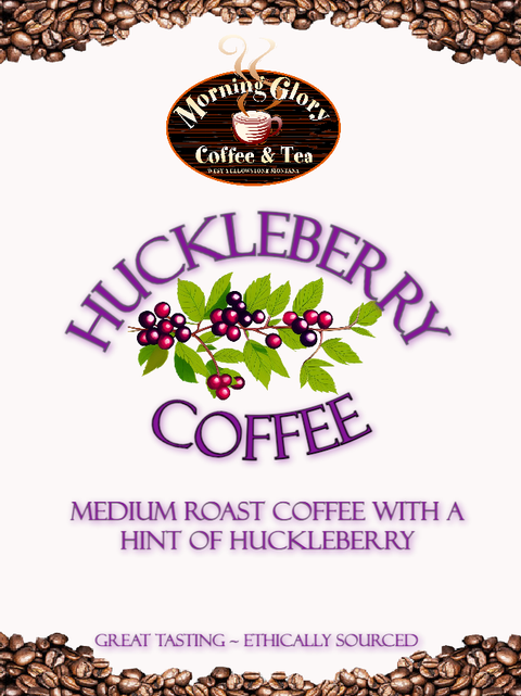 Morning Glory Coffee - Huckleberry Flavored Coffee: 12oz / Whole Bean