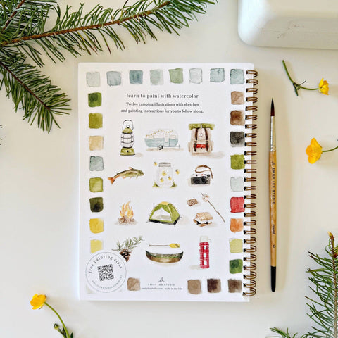 Camping Watercolor Workbook - Emily Lex Studio
