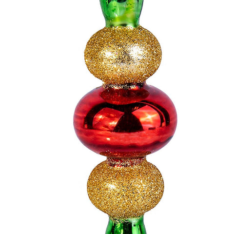 Multicolor Glass Christmas Tree Ornament, 5.9" - STP