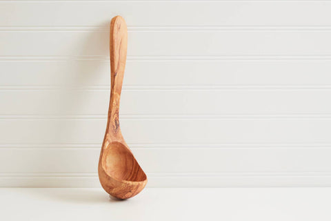 Italian Olivewood Soup and Pasta Ladle - Verve Culture