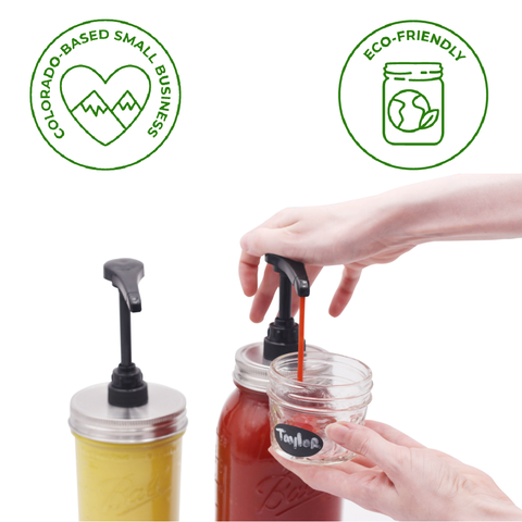 Food Grade Dispenser Pump for Mason Jars: Brushed Satin Lid - Regular mouth - Mason Jar Lifestyle
